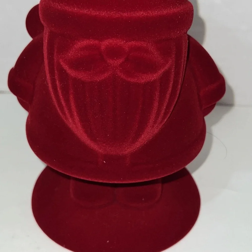FLOCKED‎ SANTA Candle Holder
